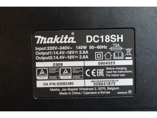 Makita dubbele acculader dc18sh - afbeelding 3 van  3