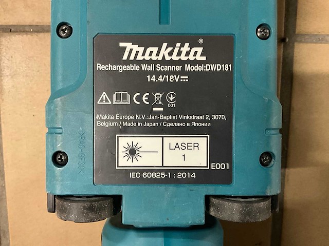 Makita dwd181 accu muurscanner - afbeelding 5 van  7
