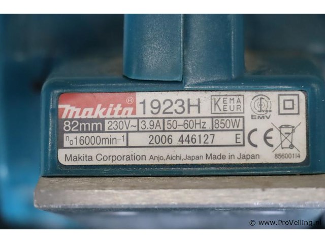 Makita elektrische schaaf 1923h - afbeelding 5 van  6