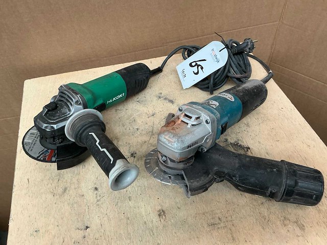 Makita en hikoki haakse slijpmachine (2x) - afbeelding 1 van  9