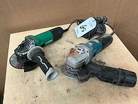 Makita en hikoki haakse slijpmachine (2x)