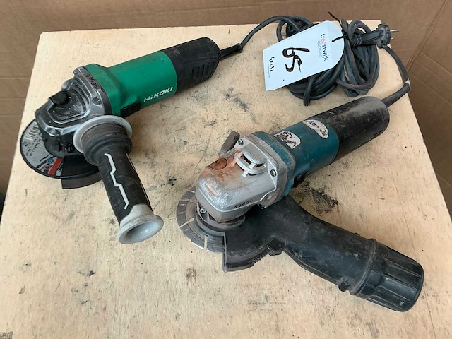 Makita en hikoki haakse slijpmachine (2x) - afbeelding 2 van  9