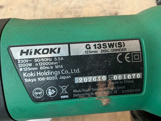 Makita en hikoki haakse slijpmachine (2x) - afbeelding 9 van  9