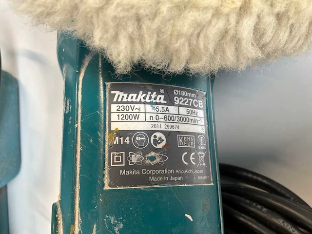 Makita haakse slijp- & polijstmachine - afbeelding 5 van  8