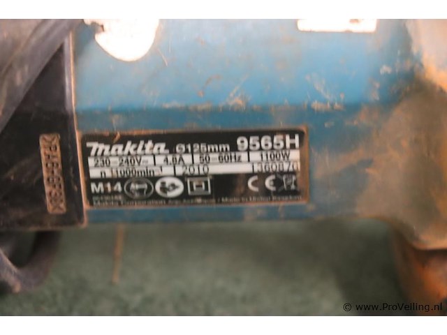 Makita haakse slijper type 9565h - afbeelding 2 van  4