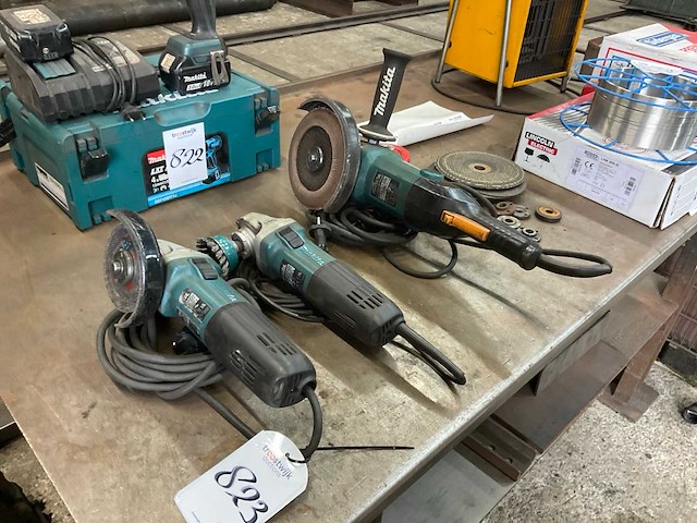 Makita haakse slijpmachine (3x) - afbeelding 1 van  10