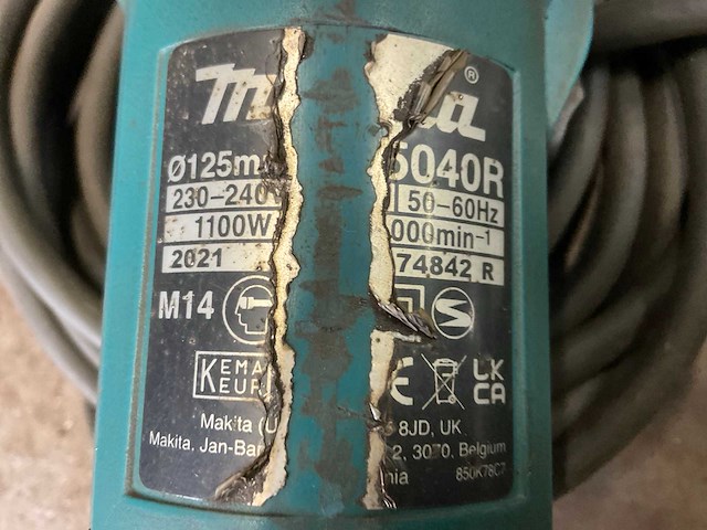 Makita haakse slijpmachine (3x) - afbeelding 4 van  10