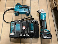 Makita haakse slijpmachine en luchtpomp - afbeelding 1 van  6