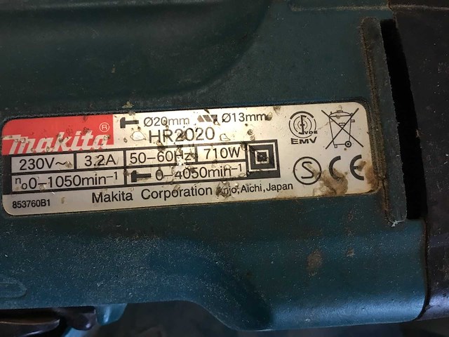 Makita hr2020 boormachine - afbeelding 3 van  3
