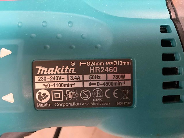 Makita hr2460 boorhamer - afbeelding 3 van  3