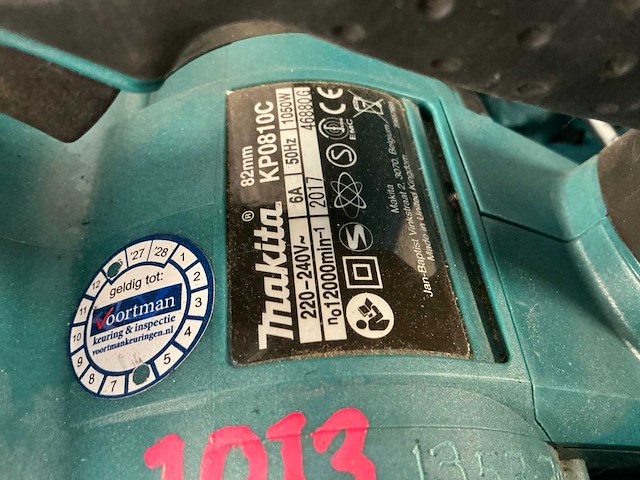 Makita k0810c schaafmachine - afbeelding 3 van  3
