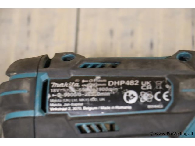 Makita klopboormachine dhp482, 18v - afbeelding 3 van  4