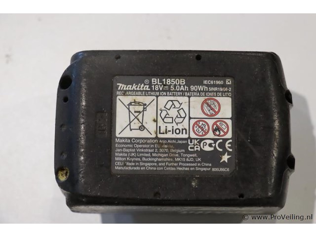 Makita lxt accu bl1850b - 5.0ah, 18v - afbeelding 3 van  3