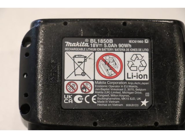 Makita lxt accu bl1850b - 5.0ah, 18v - afbeelding 3 van  3