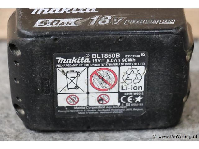 Makita lxt accu bl1850b, 18v, 5.0ah - afbeelding 3 van  3