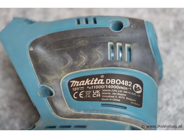 Makita lxt accu excenterschuurmachine dbo482, 18v - afbeelding 3 van  5