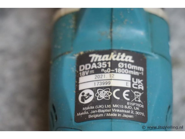 Makita lxt accu haakse boormachine dda351, 18v - afbeelding 3 van  4