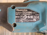 Makita lxt accu haakse slijper dga504, 18v - afbeelding 3 van  4