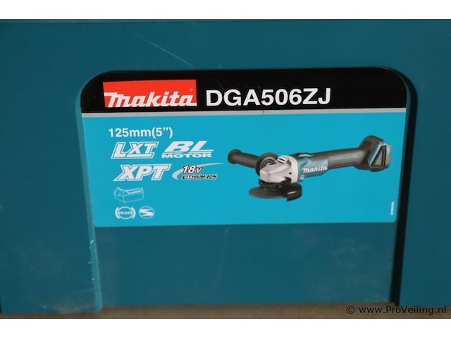Makita lxt accu haakse slijper dga506 dga506zj - afbeelding 2 van  9
