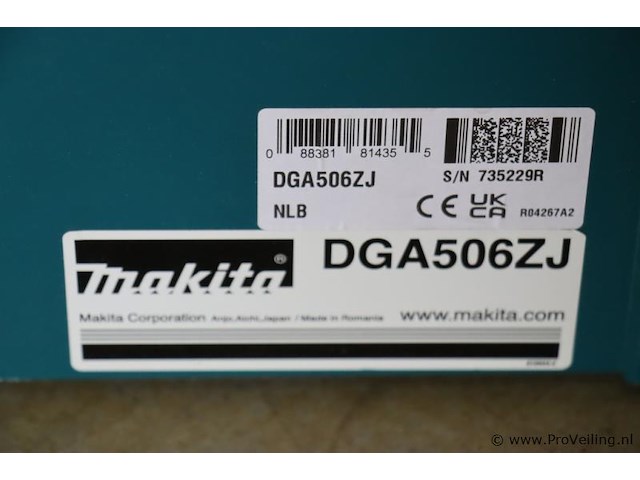 Makita lxt accu haakse slijper dga506 dga506zj - afbeelding 9 van  9