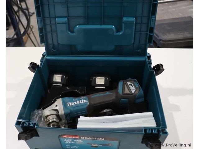 Makita lxt accu haakse slijper dga513 incl. opbergkoffer - afbeelding 1 van  13