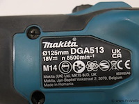 Makita lxt accu haakse slijper dga513 incl. opbergkoffer - afbeelding 11 van  13
