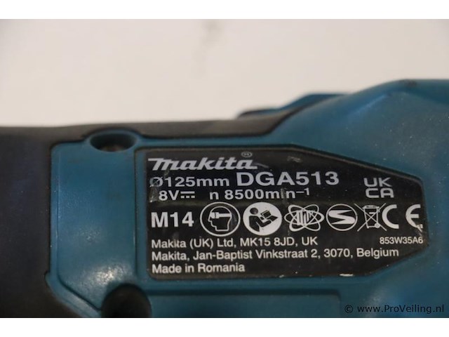 Makita lxt accu haakse slijper dga513 - afbeelding 4 van  4