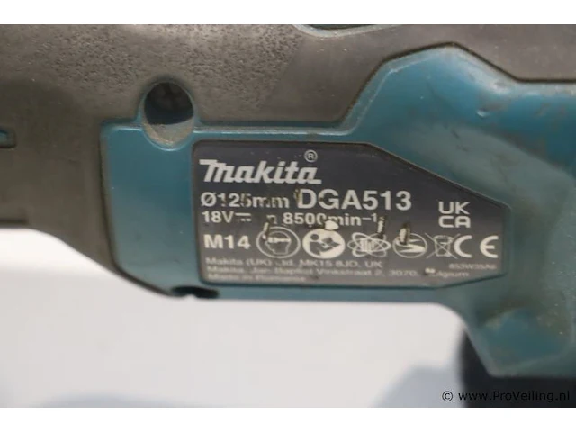 Makita lxt accu haakse slijpmachine dga513 - afbeelding 5 van  5