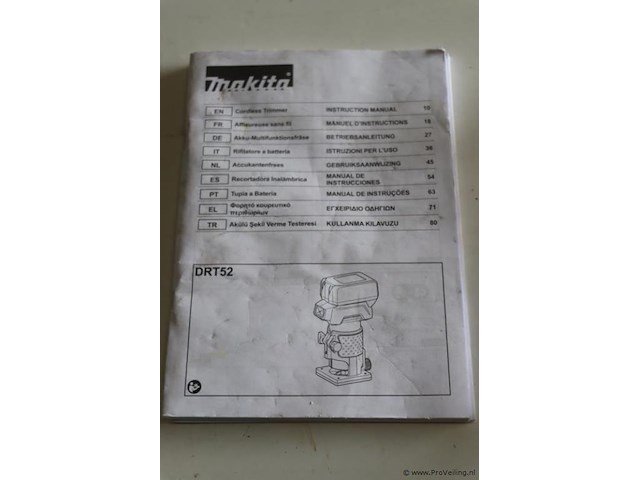 Makita lxt accu kantenfrees drt52 - afbeelding 10 van  10