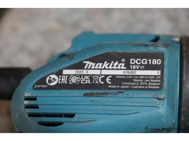 Makita lxt accu kitspuit dcg180, 18v incl. opbergkoffer - afbeelding 5 van  8