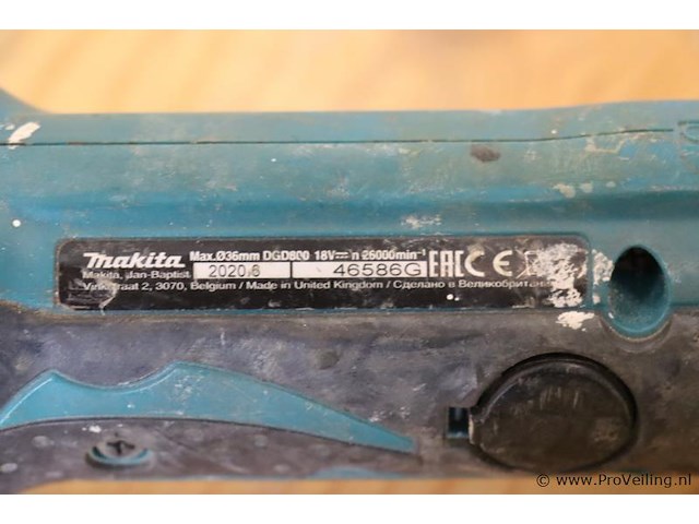 Makita lxt accu rechte slijper dgd800, 18v - afbeelding 4 van  5
