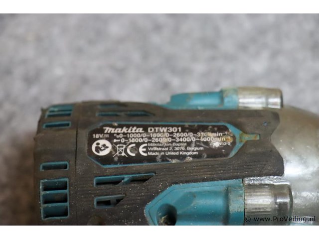 Makita lxt accu slagmoersleutel dtw301, 18v - afbeelding 3 van  4