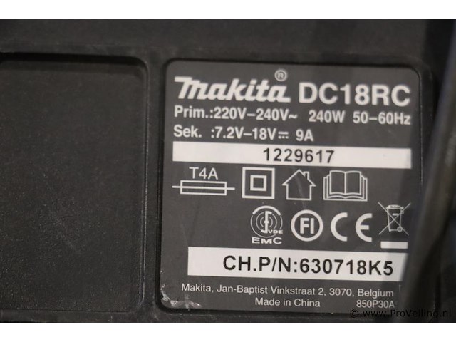 Makita lxt acculader dc18rc - afbeelding 3 van  4