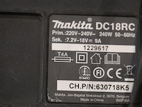 Makita lxt acculader dc18rc - afbeelding 3 van  4