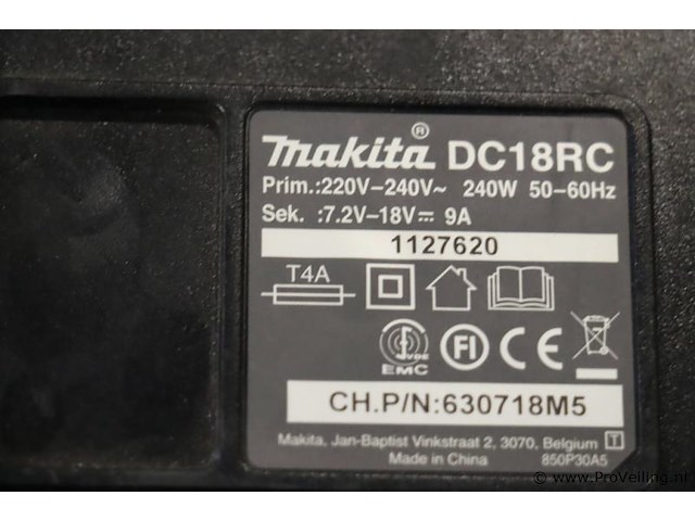 Makita lxt acculader dc18rc - afbeelding 3 van  4