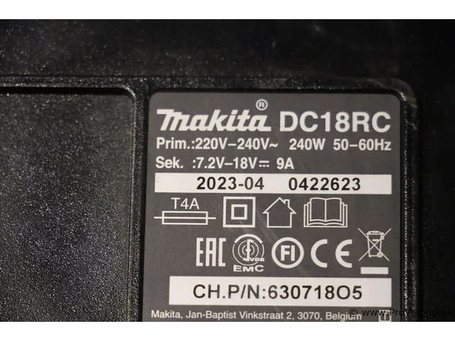 Makita lxt acculader dc18rc - afbeelding 3 van  3