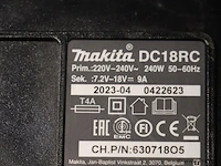 Makita lxt acculader dc18rc - afbeelding 3 van  3
