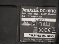 Makita lxt acculader dc18rc - afbeelding 3 van  4