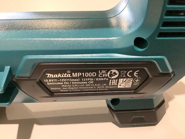 Makita mp100dz compressor op accu - afbeelding 8 van  8