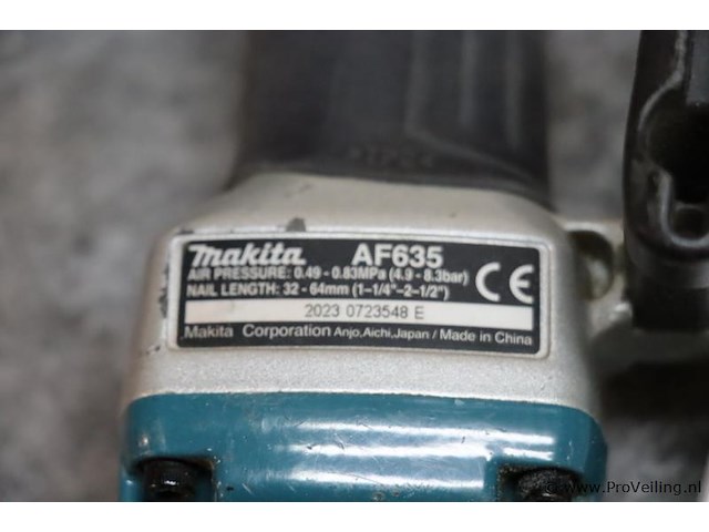 Makita pneumatische afwerknagelmachine af635 - afbeelding 5 van  5