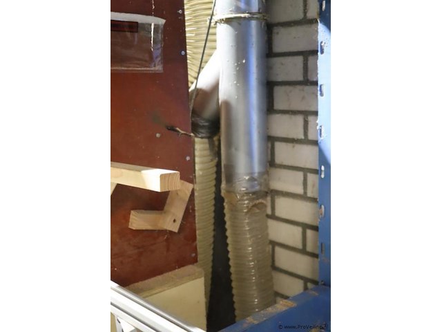 Makita radiaal afkortzaag ls1019l incl. afzuiging en houten onderstel op wielen - afbeelding 2 van  12