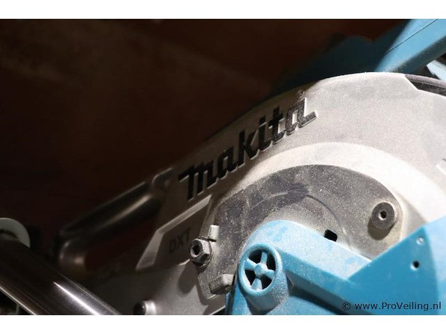 Makita radiaal afkortzaag ls1019l incl. afzuiging en houten onderstel op wielen - afbeelding 6 van  12