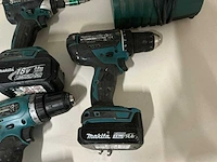 Makita schroefboormachines en acculader (4x) - afbeelding 3 van  5