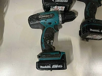 Makita schroefboormachines en acculader (4x) - afbeelding 4 van  5