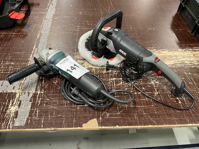 Makita, skil 9565 haakse slijpmachine en poetsmachine - afbeelding 1 van  8