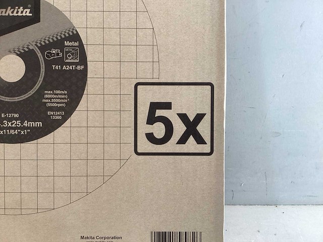 Makita slijpschijven 355x4.3x25.4mm bandenzaag 5 stuks - afbeelding 4 van  6