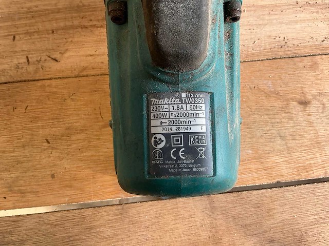 Makita tw0350 slagmoersleutel - afbeelding 4 van  5