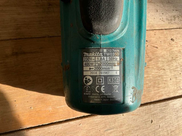 Makita tw0350 slagmoersleutel - afbeelding 4 van  5