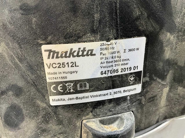 Makita vc2512 l industriële stofzuiger - afbeelding 3 van  4