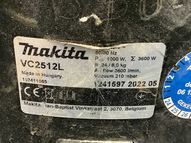 Makita vc2512l industriële stofzuiger - afbeelding 4 van  4